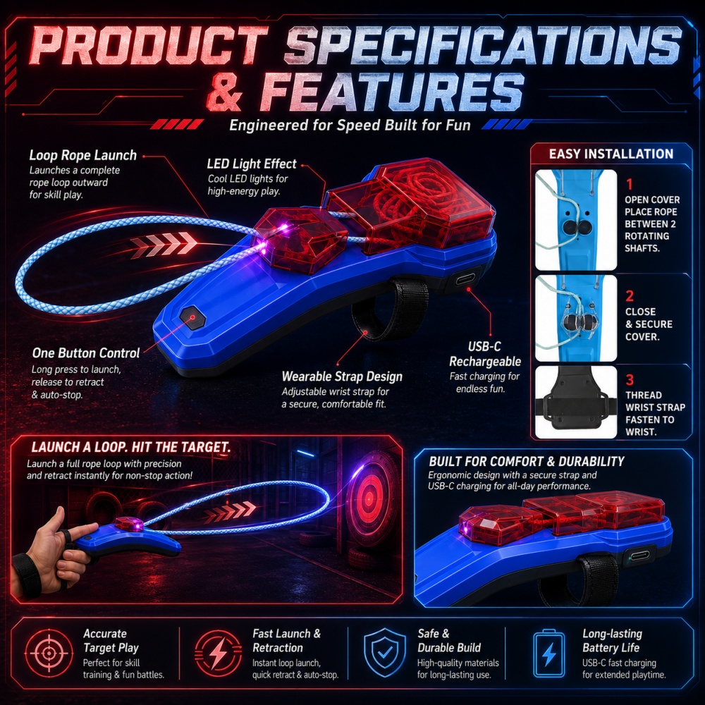 Rope Launcher Spider Web Shoot - огляд і ціна Novelty Gifts