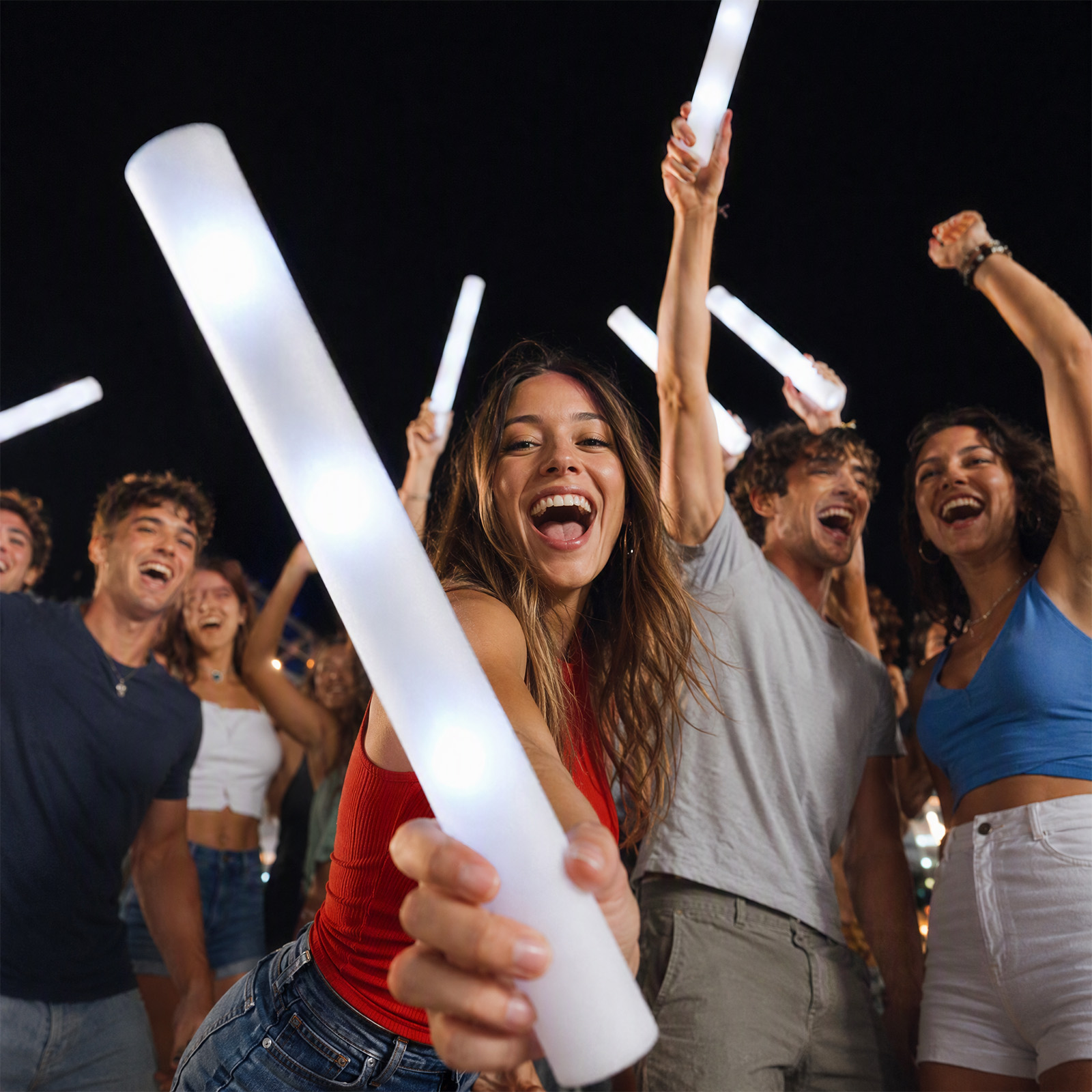 Reusable White Foam LED Glow S - огляд і ціна Flashing Led Foam Sticks Party